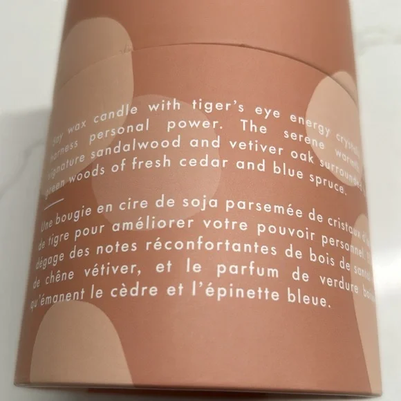 ✨Sold✨Auria Scented Crystal Soy Candle Tiger’s Eye 8.5 oz Sandalwood & Vetiver - Picture 8 of 9